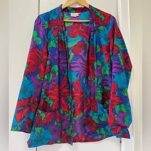 Vintage floral kimono tanfjay bright color
